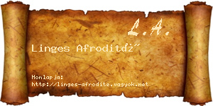 Linges Afrodité névjegykártya